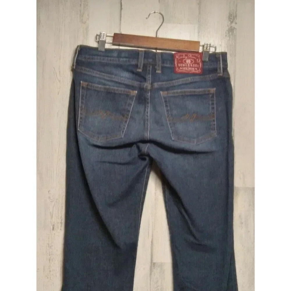 Classic Dark Wash Women’s Jeans Low Rise Flared Leg Size 8/29